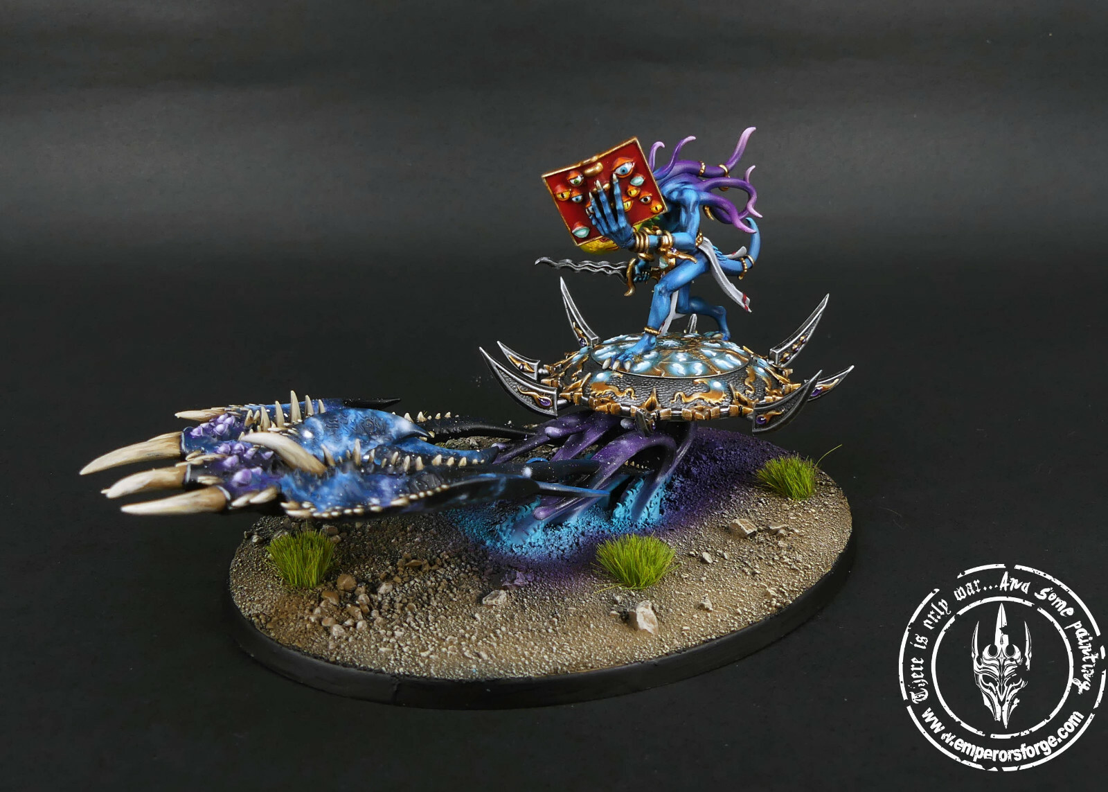 40K CHAOS DAEMONS Fateskimmer Herald of Tzeentch on Burning Chariot painted EUR 150,00 - FR