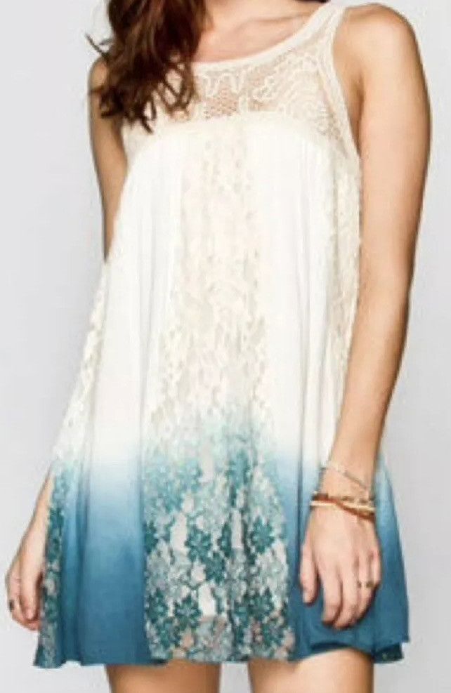 NWT Blu Pepper Vintage Women's Ivory Blue Ombre Sleeveless Laced Crochet Dress S | eBay NWT Blu Pepper Vintage Women's Ivory Blue Ombre Sleeveless Laced Crochet Dress S | eBay