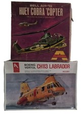 AVIATION : BOEING VERTOL CH113 LABRADOR & BELL AH-1G HUEY COBRA HELICOPTER KITS