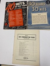 30 Years 30 Hits No. 2 1953 Songbook Paperback Miller Music Corporation and More