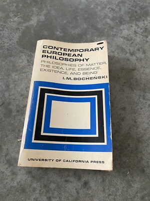 Contemporary European Philosophy by I.M. Bochenski 1964 Vintage Paperback Book