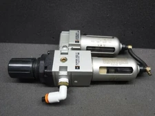 SMC, NAW2000-N02-C / NAFM2000-N02-C, Pneumatic Filter Regulator Set (Used)