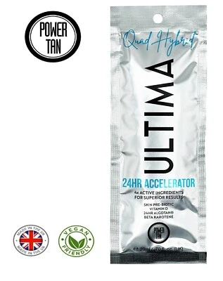 Power Tan Ultima Quad 24 Ore Ibrido UV Acceleratore Abbronzatura Lettino Confezioni da 20ml