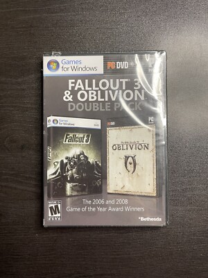 Fallout 3 Oblivion (2-Disc Double Pack) PC DVD-ROM Brand New Factory Sealed