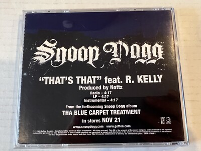 Snoop Dogg Feat. R. Kelly – That's That Promo CD | eBay