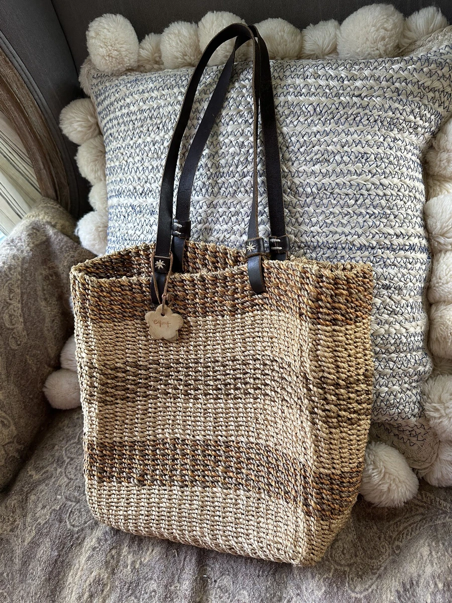 Woven basket tote bag hot sale
