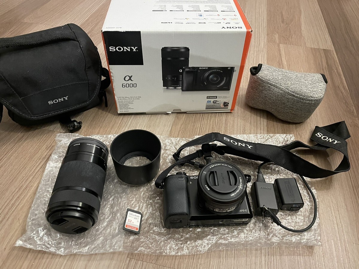 ソニーα6000本体とレンズキット（16-50mm・55-210mm）