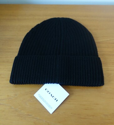 Coach Hat Kint Beanie Black Coach Signature Knit Beanie In Black - 40% Off | Editorialist main image 4