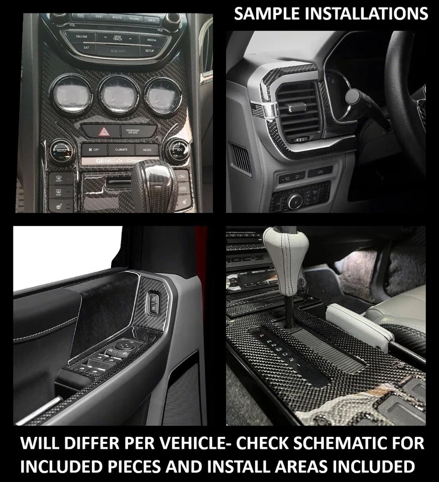 Se adapta a Subaru Forester 2003-2006 transmisión automática y manual CA grande KIT DE TABLERO DE CARBONO REAL Foto 3 de 4