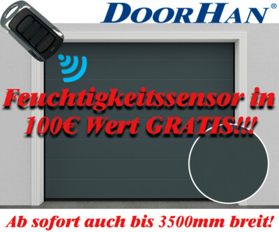 Sektionaltor Garagentor M-Sicke Antrazit RAL 7016 Glatt zu Selbstmontage DoorHan