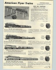 1956 PAPER AD 7 PG Gilbert American Flyer Toy Train Sets Black Diamond GM Diesel