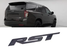 1PC Tailgate RST Emblem Fit 2021-2025 Chevrolet Tahoe Suburban Badge Gloss Black