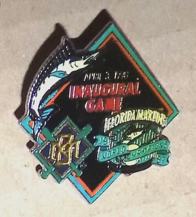 Florida Marlins vs Milwaukee Brewers Inaugural Game April 3, 1998 Pin