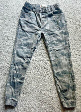 Levis Jogger Pants Youth 14R Army Green Camo Print Pull On Kids Draw String