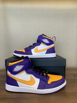 Size 10.5 - Jordan 1 High FlyEase Lakers 2022 | eBay