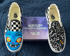 KPop Demon Hunters x Vans Big Kids 6.5 Classic Slip-On Shoes Derpy Tiger Sussy