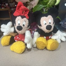 New 1999 Fisher Price Disney Mickey  Minnie Plush Set Jointed Stuffed Vintage