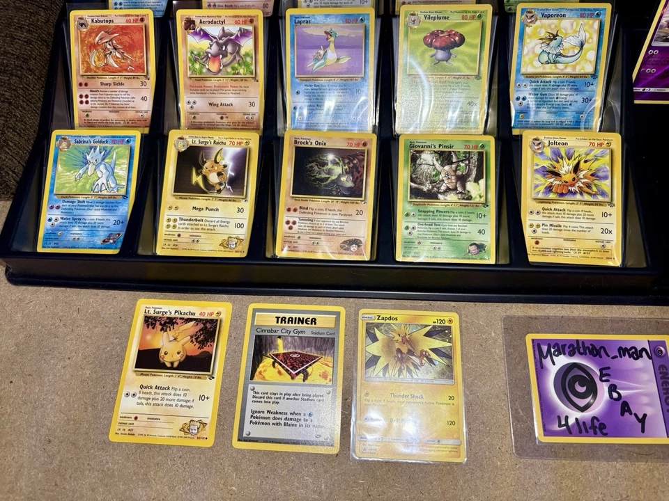 Wotc Pokemon 罕见卡片收藏套装 + Holos Hits 复古底座套装 TCG MOST Nm+ — 第 3/4 张图片