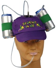Mardi Gras Drinking Hat Holiday Fancy Dress Up Halloween Adult Costume Accessory