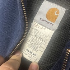 Vintage Carhartt Jacket J149 NVY Navy Blue Insulated Hooded Warm Men s Size 2XLT