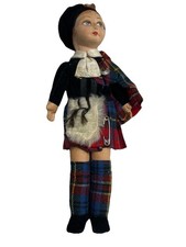 Vintage Norah Wellings Highlander Scottish Girl Doll c 1930-40s 27cm Tall