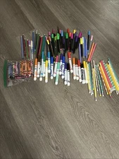 Huge Lot Art Markers Colored Pencils Pencils Crayola Crayons Not Tested