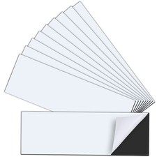 10 Pack 12 X 4 Bumper Sticker Magnets With Self Adhesive 10 Pcs White