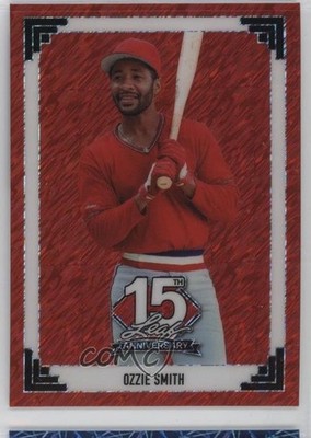 2025 Leaf 15th Anniversary National Convention Red Shimmer /3 Ozzie Smith 04br