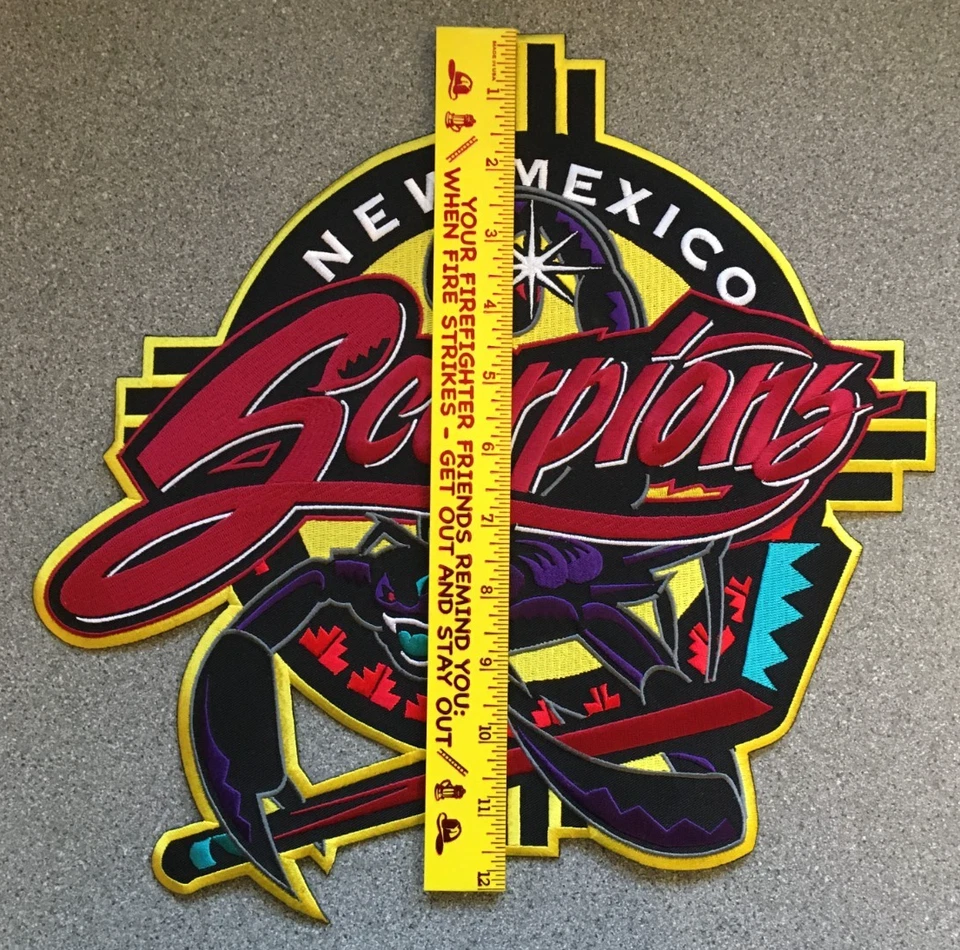1996-2000 Nuevo México Escorpiones WPHL CHL Hockey Menores De Colección 12.75" Parche Equipo Foto 3 de 4