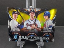 2019 Bowman Gold Refractor /50 Drew Waters Greyson Jenista Shea Langeliers sp