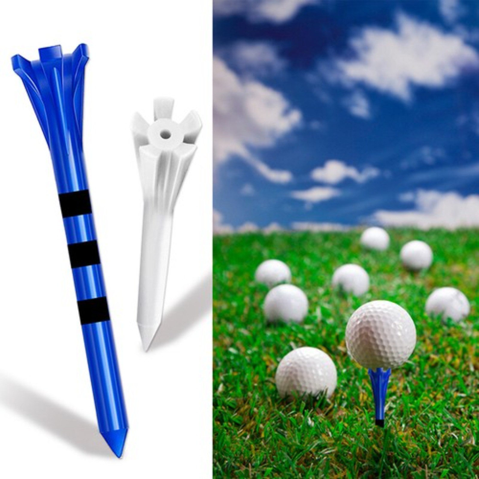 Tees 3 1/4 Or 2 3/4 Driver Tees 80 Pack With 1 1/2 Iron Tees 20 Pcs