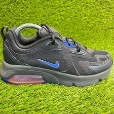Nike Air Max 200 Boys Size 7Y Black Blue Athletic Running Walking Shoes Sneakers