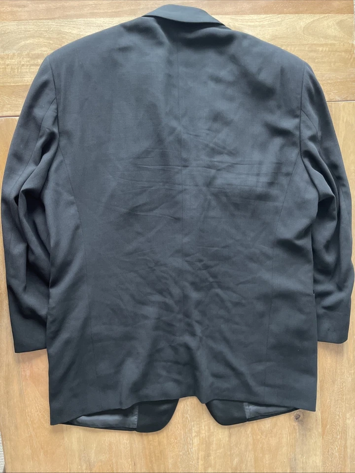 Esmoquin Giorgio Armani Vestimenta Spa para hombre talla 46R negro 100 % lana chaqueta de cena Foto 2 de 4