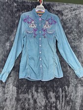 ROAR Women s Western Shirt Long Sleeve Teal E...
