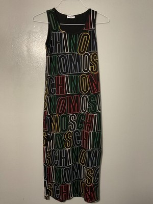MOSCHINO Teen Girls Maxi Dress In Black sz 12yr