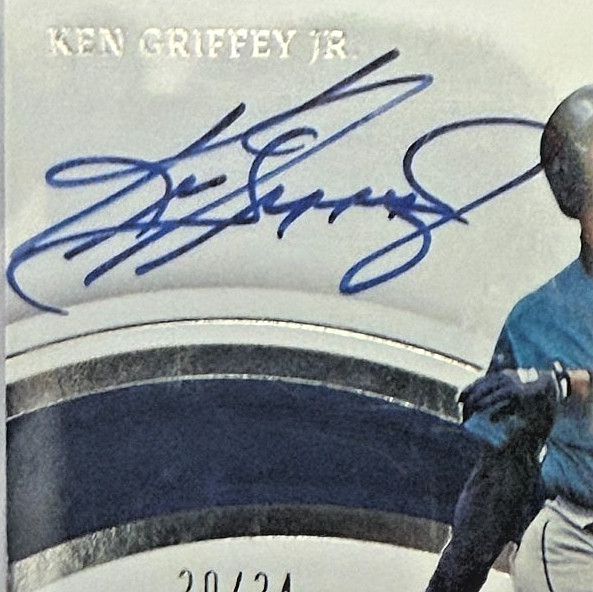 2023 Immaculate Ken Griffey Jr Auto Game Used Jersey 20/24 #AM-JR Mariners HOF view 8