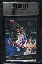 BAS 1999 Press Pass SE Jason Terry #9 Seal of Authenticity Auto 3c7