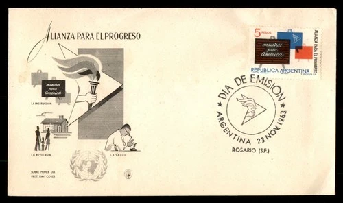 Mayfairstamps Argentina FDC 1963 Alliance for Progress Teachers for America Firs