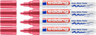 4x edding 750 Glanzlackmarker rot