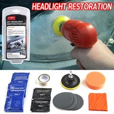 Heavy Duty Headlight Restoration Kit Car Lens Lamp Sanding Cleaning Repair Tools