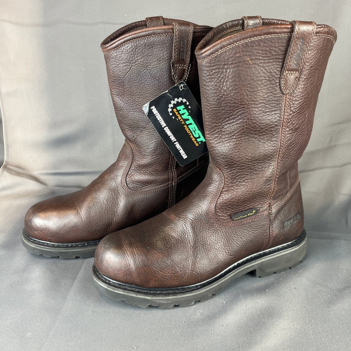 Men’s HyTest Brown Leather Boots (steel toe) Male Hytest Men main image 3