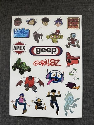 Gorillaz Stickerbogen A4 - House Of Kong Exclusive Rare Merch Official