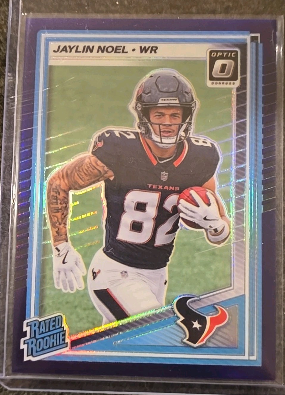 2025 Donruss Optic Rated Rookie Jaylin Noel Purple Prizm  #/60 🔥 Texans #241 RC