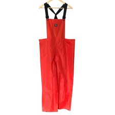 HELLY HANSEN Workwear Bib PVC Waterproof Rain Overall Pants in Orange, 42/Large