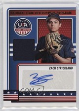 2023 USA Baseball Stars & Stripes Materials Zach Strickland (Blue Ink) Auto 1k5