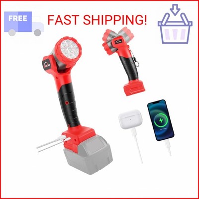 AUTOJARE LED Flashlight 3000LM Cordless Work Light Compatible with Milwaukee 18V