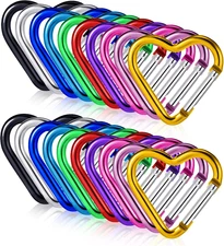 Heart Shape Keychain Clip Aluminum Alloy Carabiner Keychain Clip Spring Snap Hoo