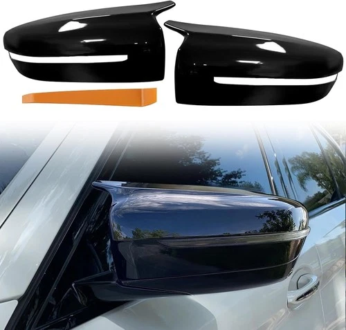 Pair For BMW G20 G21 G22 G30 G31 G11 G14 G15 Gloss Black Side Mirror Cover Caps