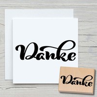 Stempel Danke - Motivstempel Holzstempel Scrapbooking Karten Basteln Diy