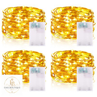 Lichterkette 5M 50 LED Micro Drahtlichterkette IP65 Wasserdicht 4 StüCk